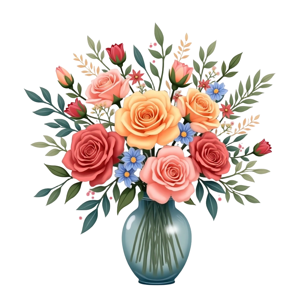 Elegant Floral Arrangement in a Vase